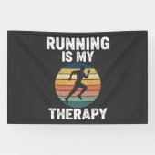 Hardlopen Is Mijn Therapie Spandoek (Horizontaal)