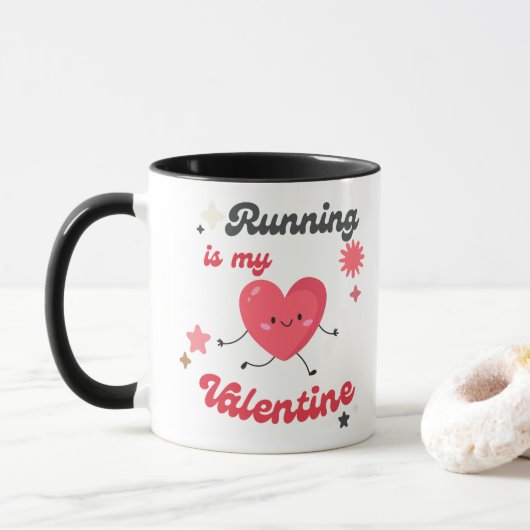 Hardlopen is mijn Valentijn Perfect Gift voor hard Koffiemok (Met donut)