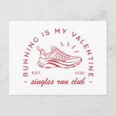 Hardlopen is mijn valentijn singles run club briefkaart (Voorkant)
