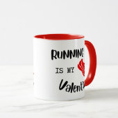 Hardlopen is mijn Valentijn, Valentijn's Day gesch Mok (Voorkant rechts)