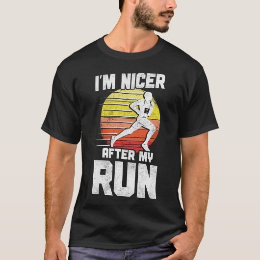 Hardlopen joggen Ik ben aardiger na mijn run Vinta T-shirt (Voorkant)