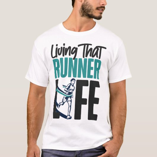 Hardlopen joggen leven dat runner leven t-shirt (Voorkant)