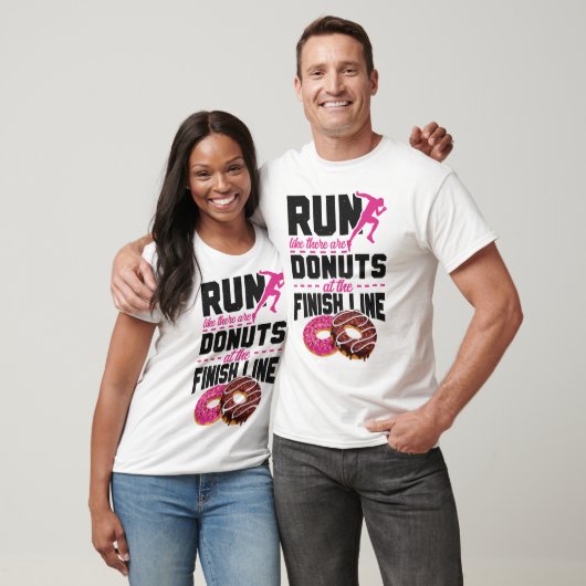 Hardlopen joggen lopen alsof er donuts bij de t-shirt (Unisex)