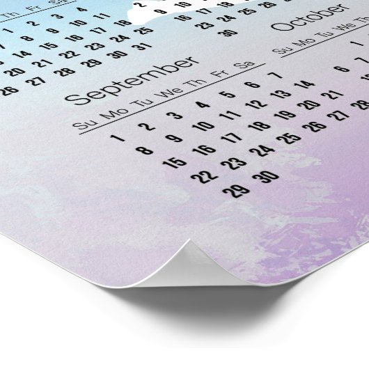 Hardlopen Joggen Ontwerp 2024 Kalender Poster (Hoek)