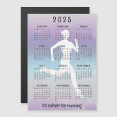 Hardlopen Jogging 2025 Kalender Magnetische Kaart (Voorkant / Achterkant)