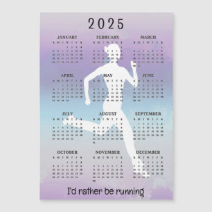 Hardlopen Jogging 2025 Kalender Magnetische Kaart