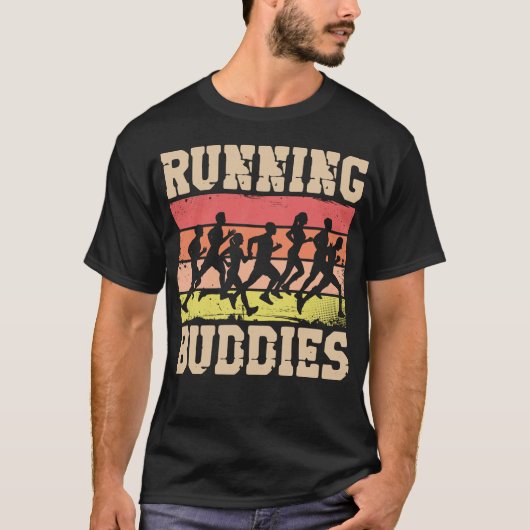 Hardlopen Jogging Hardlopen Buddies Vrienden Besti T-shirt (Voorkant)