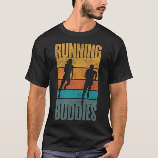 Hardlopen Jogging Hardlopen Buddies Vrienden Besti T-shirt (Voorkant)