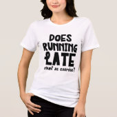 Hardlopen laat grappig Tri-Blend shirt (Voorkant)