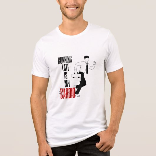 Hardlopen laat is mijn cardio - Grappig Sarcastisc Tri-Blend Shirt (Voorkant)