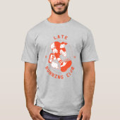 Hardlopen Late Club Retro Grappig Gepersonaliseerd T-shirt (Voorkant)