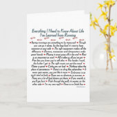 Hardlopen Life Lessons Best of Luck Kaart (Gele Bloem)