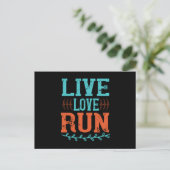 Hardlopen - Live Love Run Briefkaart (Staand voorkant)