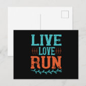 Hardlopen - Live Love Run Briefkaart (Voorkant / Achterkant)
