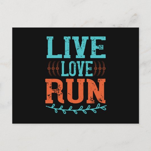 Hardlopen - Live Love Run Briefkaart (Voorkant)