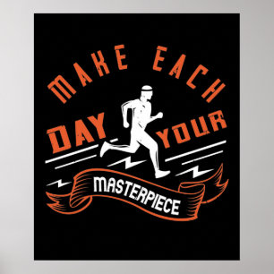 Hardlopen - Maak elke dag je meesterwerk Poster