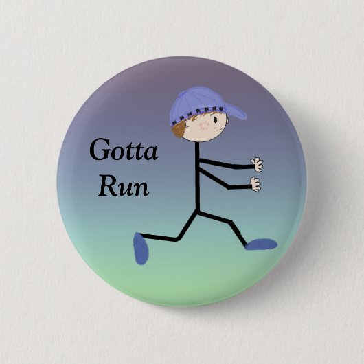 Hardlopen maakt me gelukkig ronde button 5,7 cm (Voorkant)