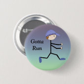 Hardlopen maakt me gelukkig ronde button 5,7 cm (Voorkant /achterkant)