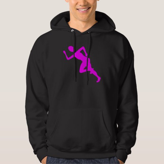 Hardlopen - Magenta Hoodie (Voorkant)