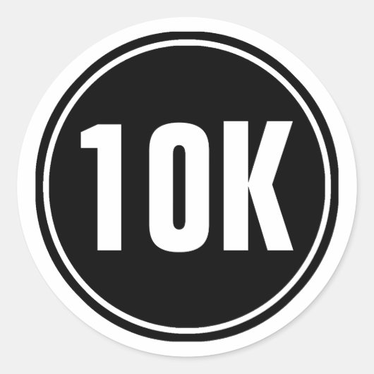 Hardlopen Marathon 10K Ronde Sticker (Voorkant)