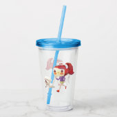 Hardlopen met Dog door het Zee Acryl Drinkbeker (Achterkant)