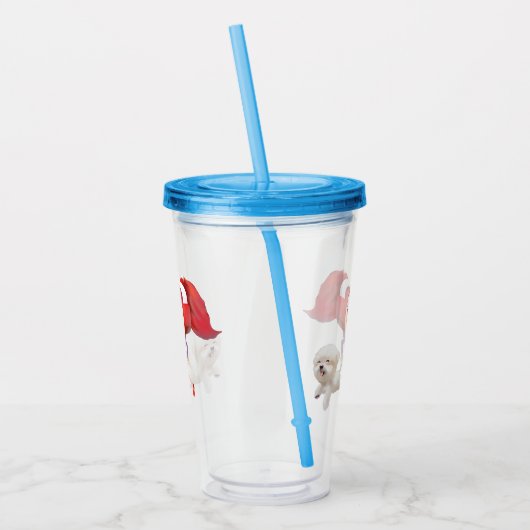 Hardlopen met Dog door het Zee Acryl Drinkbeker (Links)