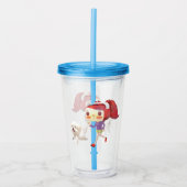 Hardlopen met Dog door het Zee Acryl Drinkbeker (Voorkant)