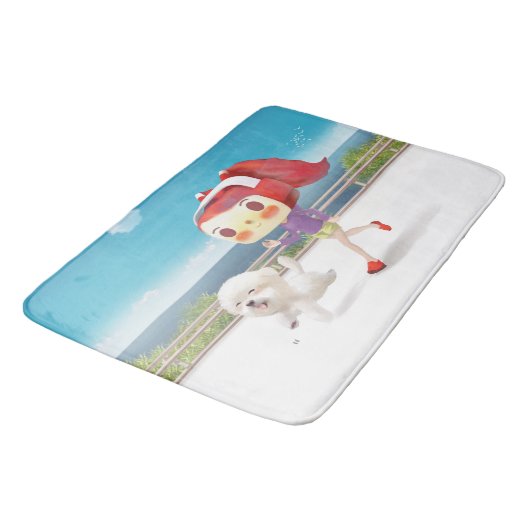 Hardlopen met Dog door het Zee Badmat (Gekanteld)