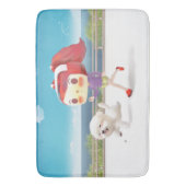 Hardlopen met Dog door het Zee Badmat (Voorkant Verticaal)