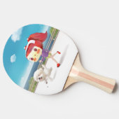 Hardlopen met Dog door het Zee Tafeltennisbatje (Zijkant)