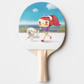 Hardlopen met Dog door het Zee Tafeltennisbatje (Voorkant)