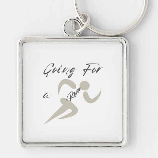 Hardlopen, Minimalistische Renner Hobby Cadeau Sleutelhanger (Voorkant)