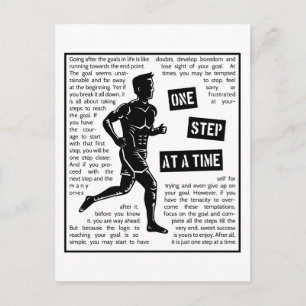 Hardlopen Naar Doelen Motivatie Vastberadenheid Briefkaart