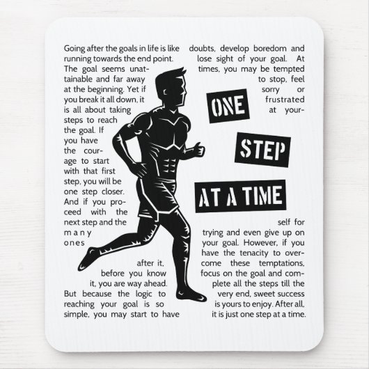 Hardlopen Naar Doelen Motiverend Inspirerend Muismat (Voorkant)