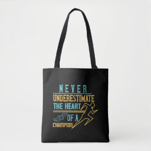 Hardlopen - Onderschat kampioen nooit Tote Bag