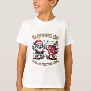 Hardlopen op cacao en kerstsfeer t-shirt