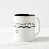 Hardlopen op cafeïne en Deadlines Coffee Mok (Voorkant rechts)