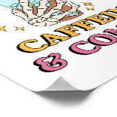 Hardlopen op cafeïne en komma's | lerares Engels Poster (Hoek)