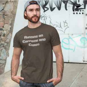Hardlopen op Caffeine & Chaos Grappig Karakter Quo T-shirt