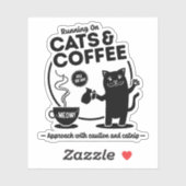 Hardlopen op Cats & Coffee Die-Cut Sticker (Vel)