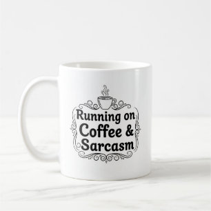 Hardlopen op Coffee & Sarcasm Mok – Grappig