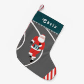 Hardlopen op de atletiekbaan kleine kerstsok (Voorkant (Hangend))