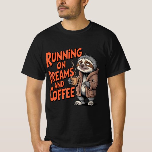 Hardlopen op dromen en koffie Coffee Lovers Tshirt (Voorkant)