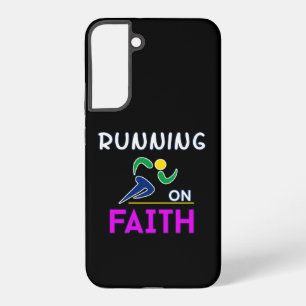 Hardlopen op geloof Christelijke hardloper Samsung Galaxy Hoesje