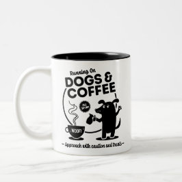 Hardlopen op honden en koffie 11 oz. tweekleurige koffiemok
