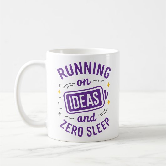 Hardlopen op Ideeën & Zero Sleep Grappig Relatable Koffiemok (Links)