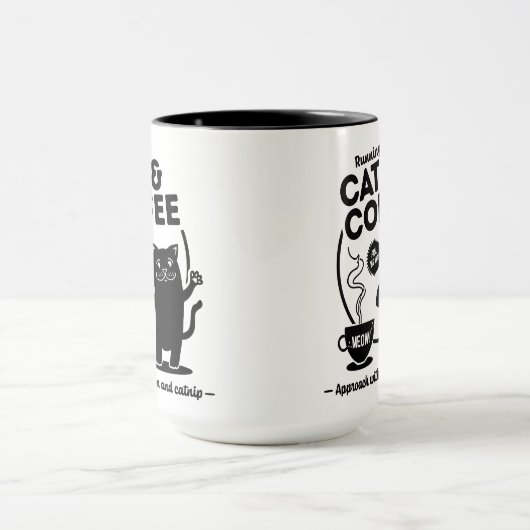 Hardlopen op Katten en Koffie 15 oz. combo Mok (Midden)