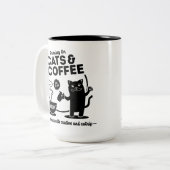 Hardlopen op Katten en Koffie 15 oz. Tweekleurige Koffiemok (Voorkant links)