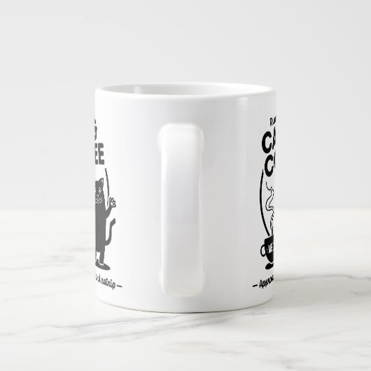 Hardlopen op katten en koffie grote koffiekop (Achterkant)