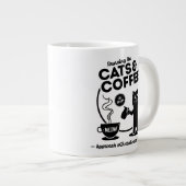 Hardlopen op katten en koffie grote koffiekop (Voorkant rechts)